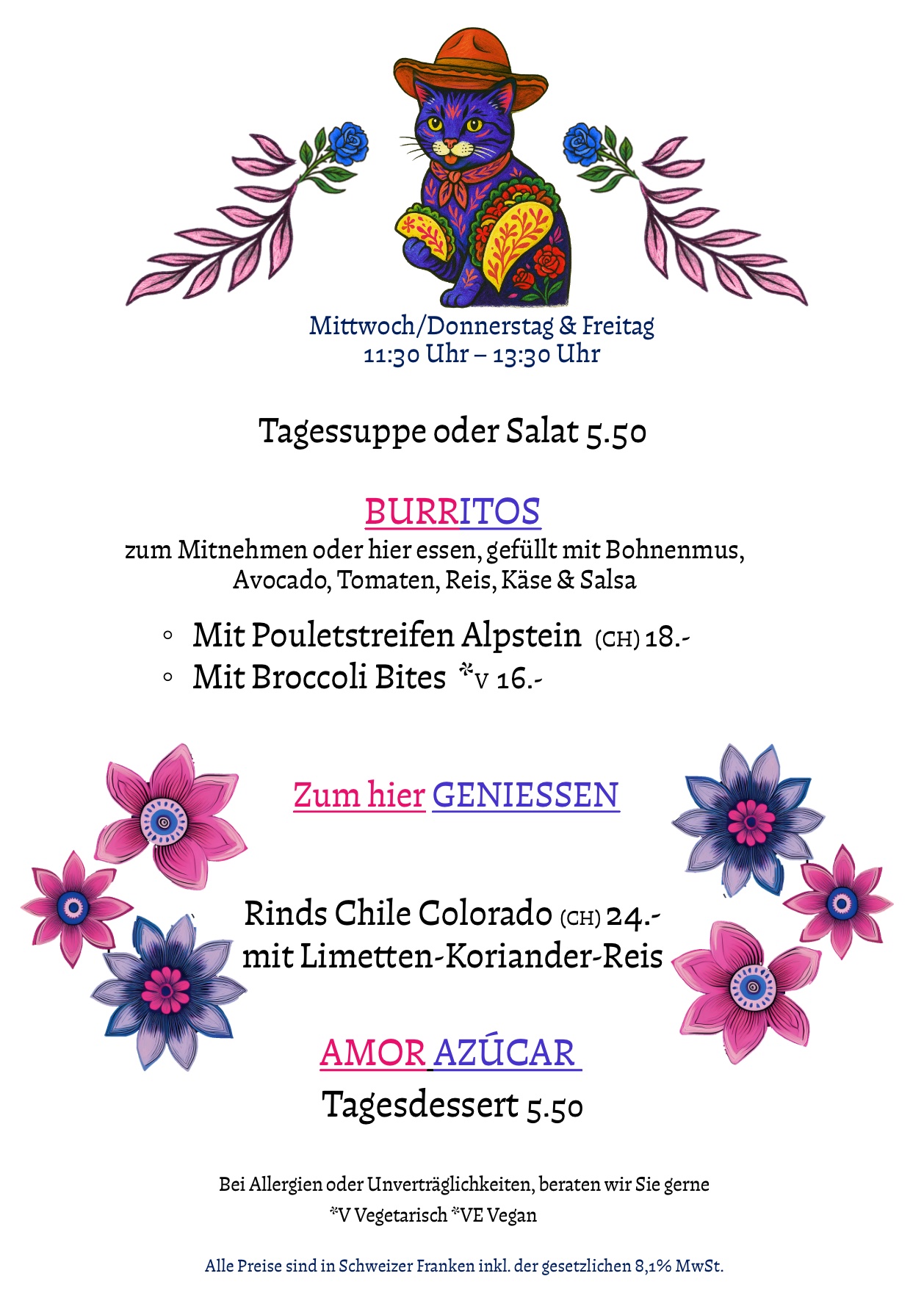 Aktuelles Mittagsmenü